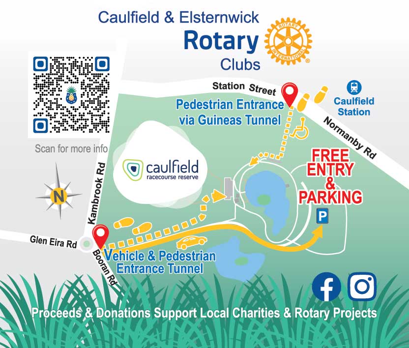 Directions map to Caulfield Market.